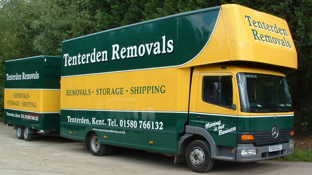 Tenterden Removals and Storage Lorry with Container Trailer
